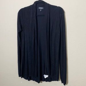 Blck long sleeve rolled neck cardigan